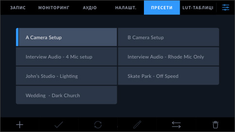 Save and Load Presets